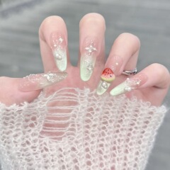 Nai Zi 手作り夏の新しい氷スイカ純粋な手作りスイカジルコニウムダイヤモンド気質ネイルアートステッカー