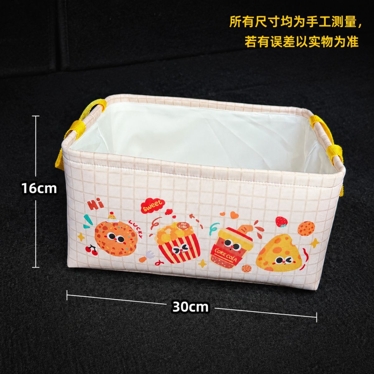 Foldable car storage box, cartoon trunk organizer, storage basket, car essentials for girls, automotive accessories
