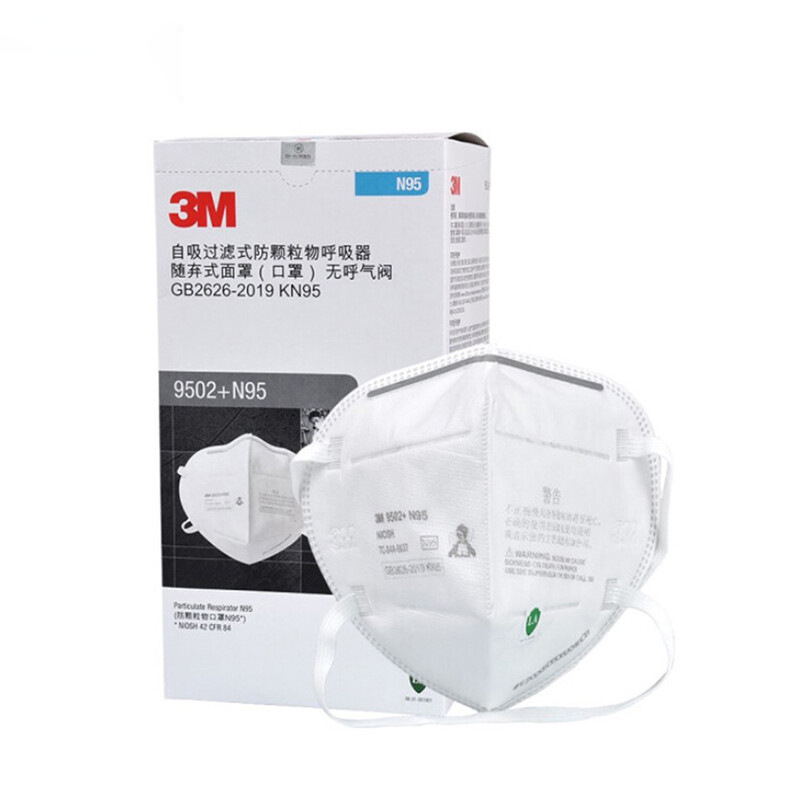 3M 9502 en caja desechable 3D partículas de polvo de protección tridimensional máscara industrial a prueba de polvo máscara N95 al por mayor
