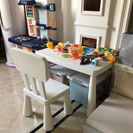 幼儿园儿童桌椅套装加厚简约可升降多功能塑料方桌椅宝宝学习书桌