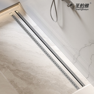 3.2cm wide and very narrow linear rectangular stainless steel 304 deodorant floor drain shower room long minimalist invisible drainage
