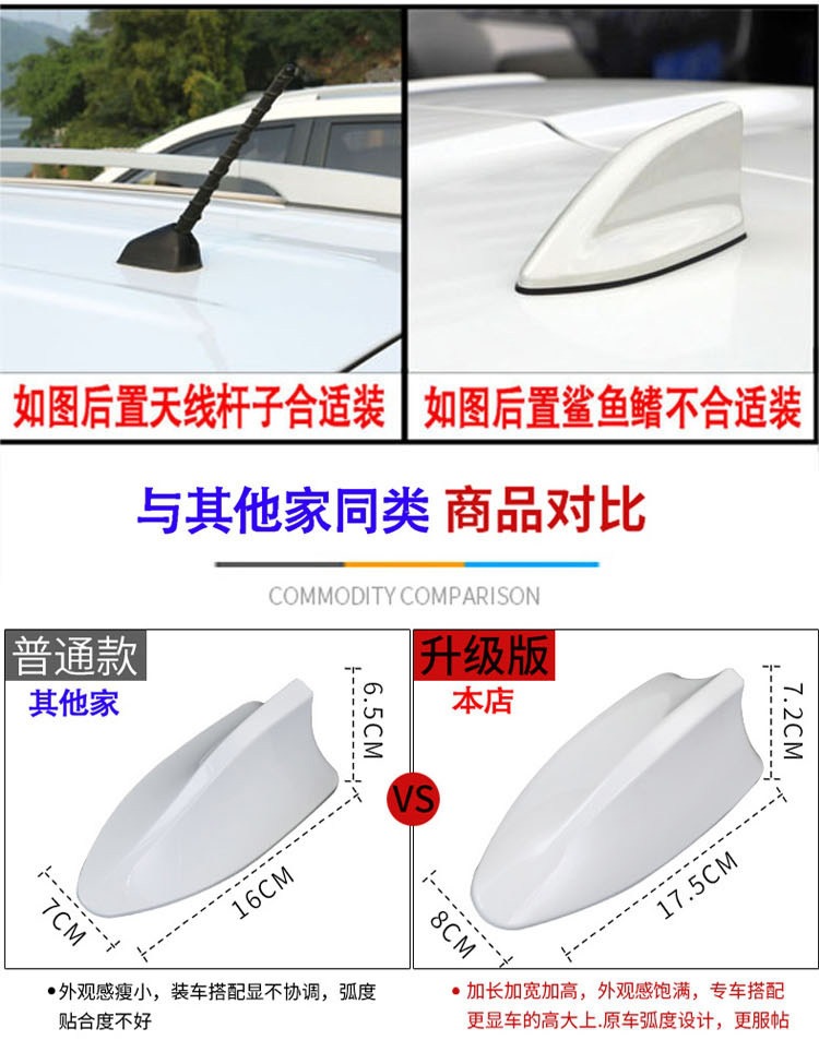 Suitable for Nissan X-Trail shark fin antenna, Tiida Qashqai antenna modification, and Nissan Kicks shark fin