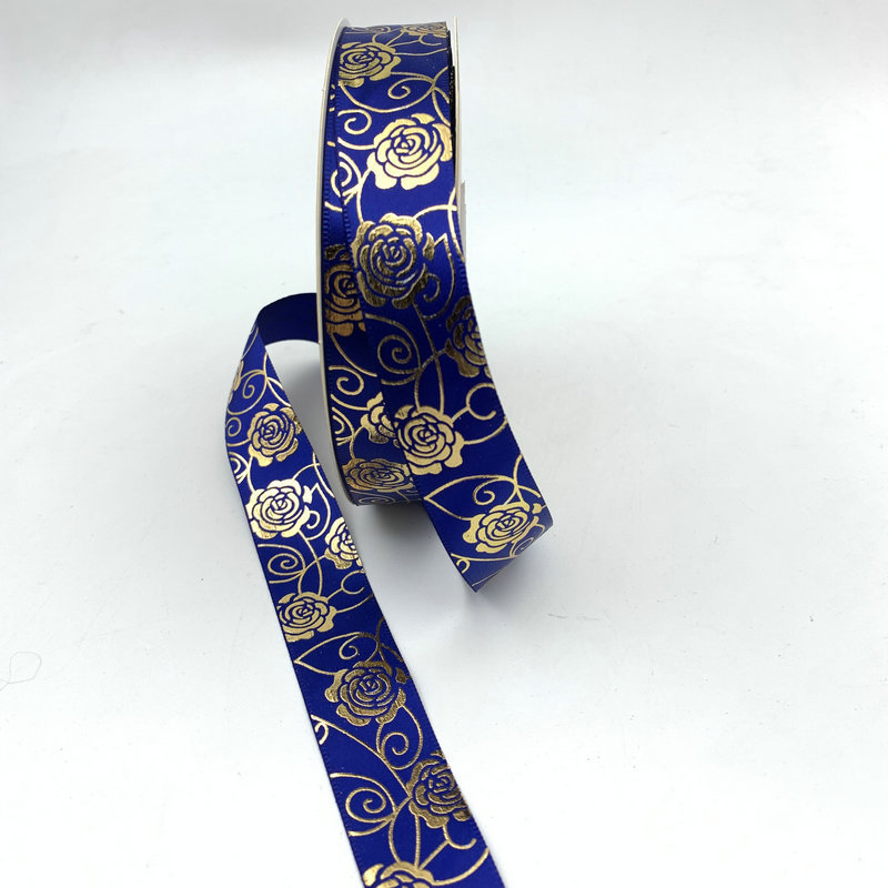 3D caliente sólido dorado rosa cinta flor regalo caja embalaje cinta bar soporte hecho a mano poliéster cinta