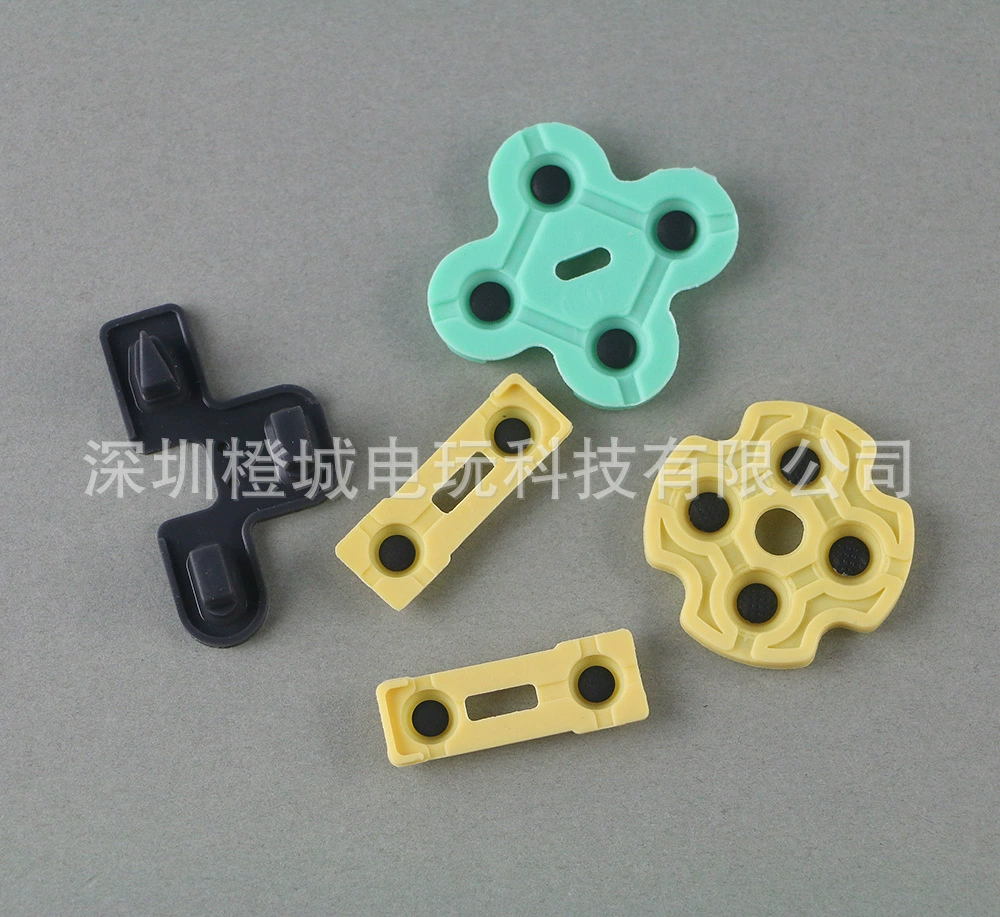 PS2 conjoined conductive glue PS2 handle Pressing electrical soft silicon glue five -piece set A model main repair accessories