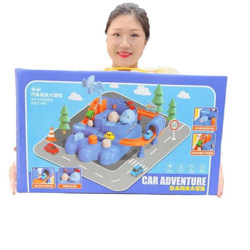 Dinosaur Car Challenge Adventure Children's Toy, Night Market Stall Institution Playground Gift for Boys, Wholesale