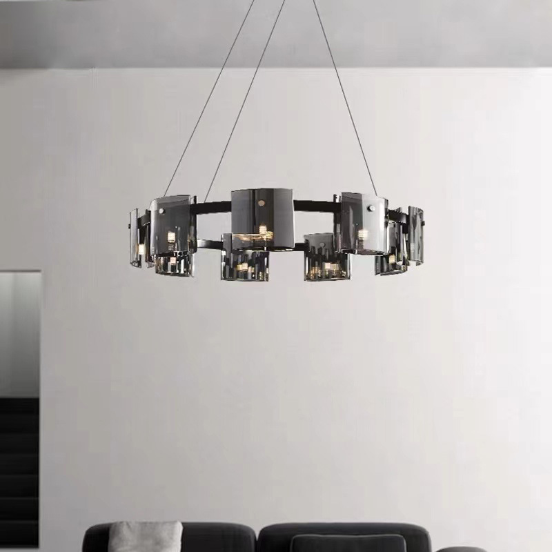 Modern Light Luxury Simple Glass Chandelier Dining Room Living Room Bedroom Designer Home Nordic Art Model Room Lamp