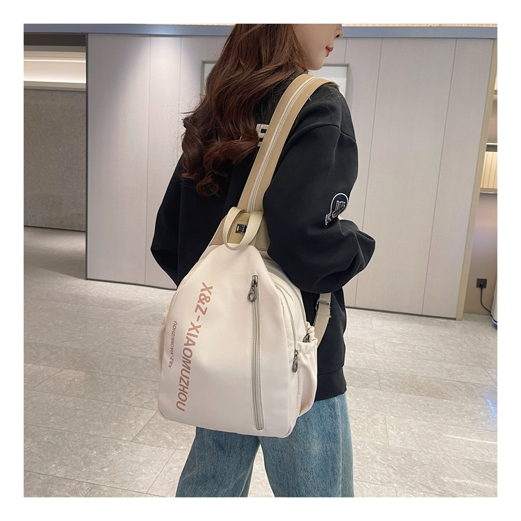 Cross-border women's multi-functional backpack, canvas chest bag, single-shoulder crossbody bag, multi-layered casual large-capacity bag undefined