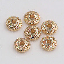 煜锋五金diy饰品配件铜花纹隔珠手链串珠珍珠链隔片珠