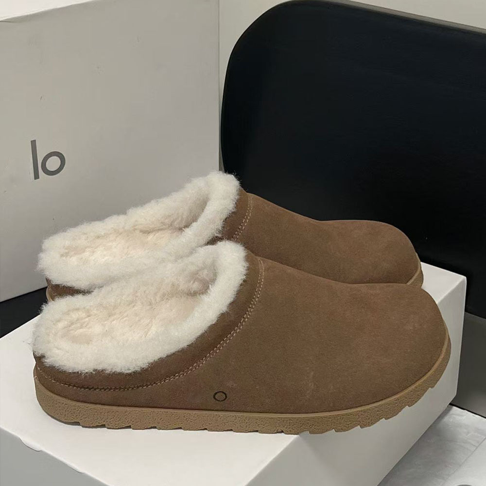 Lamb Mercury Women's Wool Slippers With Warm Teddy Fur Lining_voghion.com