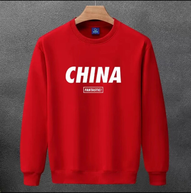 [Fleece/No Fleece] Autumn New Heavyweight Crew Neck Sweatshirt Youth Loose Drop Shoulder Base Shirt for Men