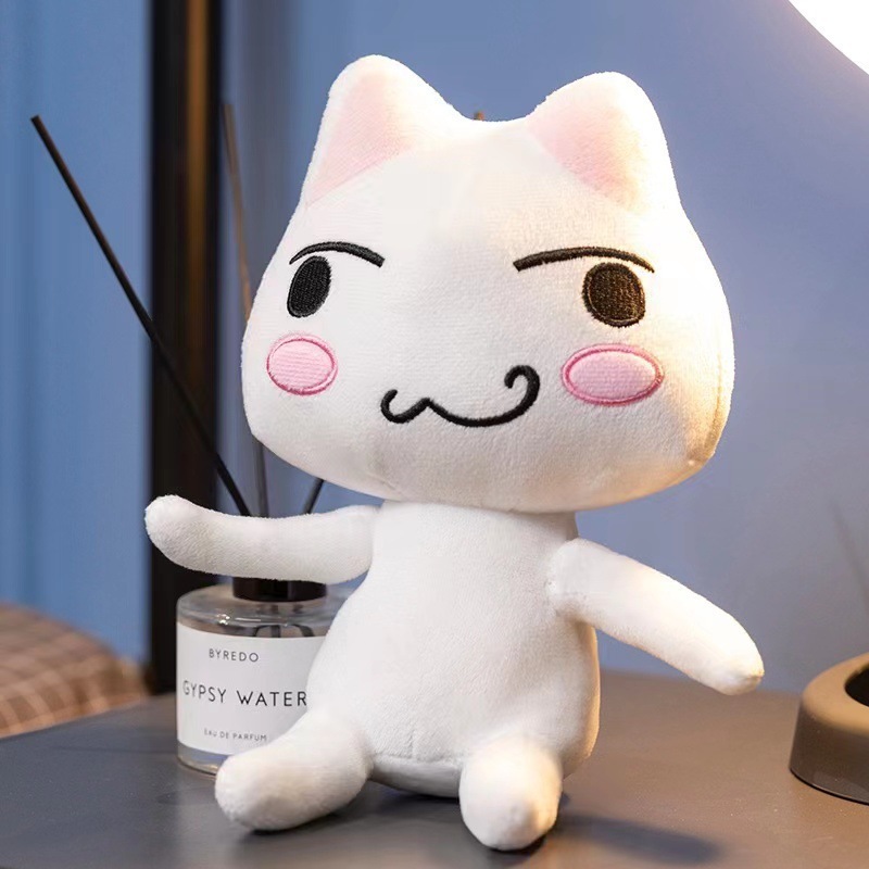 跨境新品Toro Inoue plush多罗猫公仔可爱笑脸情侣猫咪毛绒玩具|undefined