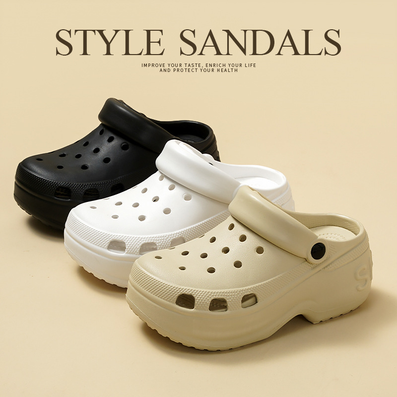 Pisando la mierda, zapatos con agujeros, zapatillas de mujer, zapatos de verano Baotou, zapatos de playa para niñas, sandalias eva al por mayor