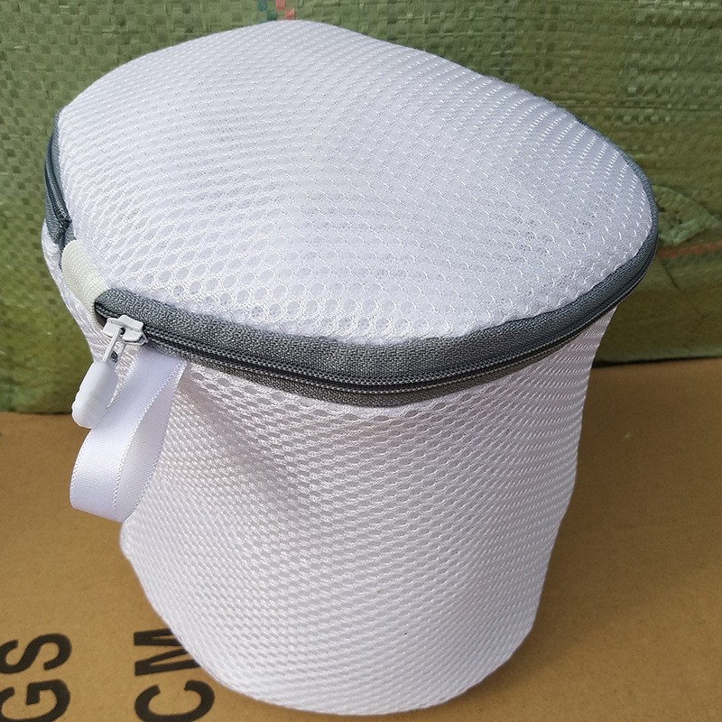 순수한 흰색 브래지어 회색 지퍼