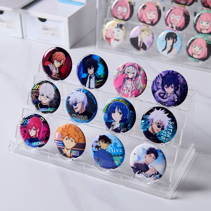 透明収納ボックス、雑穀陳列棚、防塵陳列キャビネット、二次元アニメ周辺バッジ、デスクトップ整理|undefined