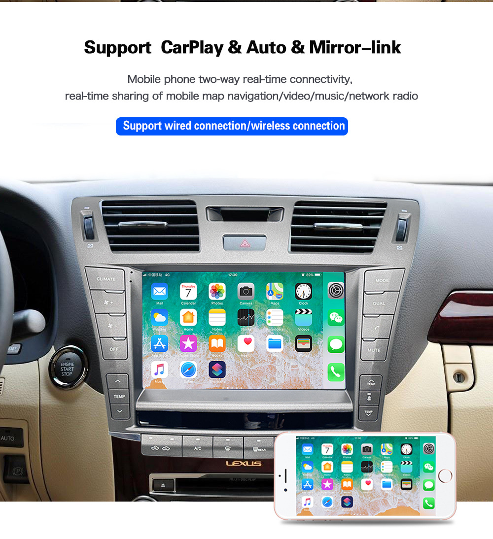 Suitable for Lexus Rx Ls460 Ls600 Car Central Control Screen Android Carplay Bluetooth Navigation Reversing