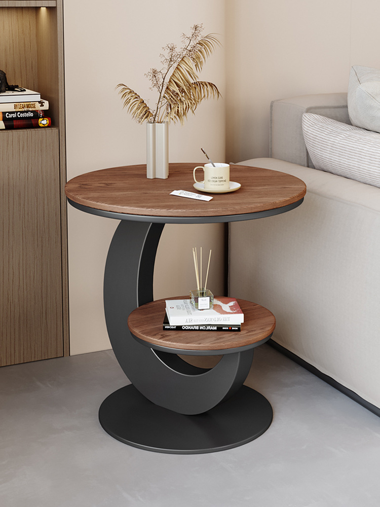 Medieval Style Solid Wood Side Table Living Room 2025 New Internet Celebrity Sofa Side Table Bedside Small Coffee Table Creative Small Table No