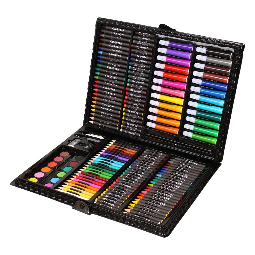 Juego de pinceles 208 Juego de bolígrafos de acuarela 150 con caballete Pintura de arte para niños 168 Regalos transfronterizos 86 colores