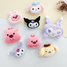 毛毡包毛绒头卡通充棉毛绒玩偶 可爱动物头挂件 饰品配件毛绒