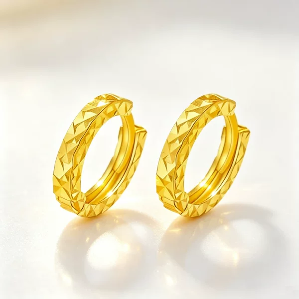 Trendy and simple frosted hoop earrings with a minimalist design, fashionable and unique, with a high-end feel and versatile style