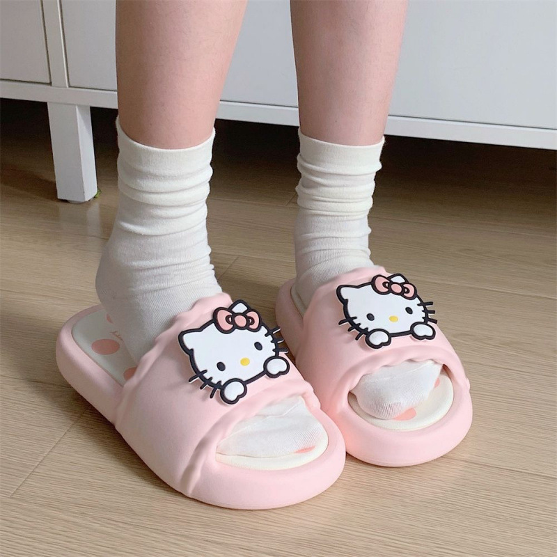 卡通可爱hellokitty拖鞋女夏外穿网红软底居家防滑室内凉拖鞋秋千|undefined