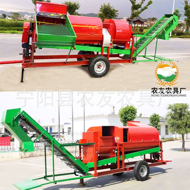 电柴两用花生摘果机干湿两用拖拉机牵引式花生秧果分离机