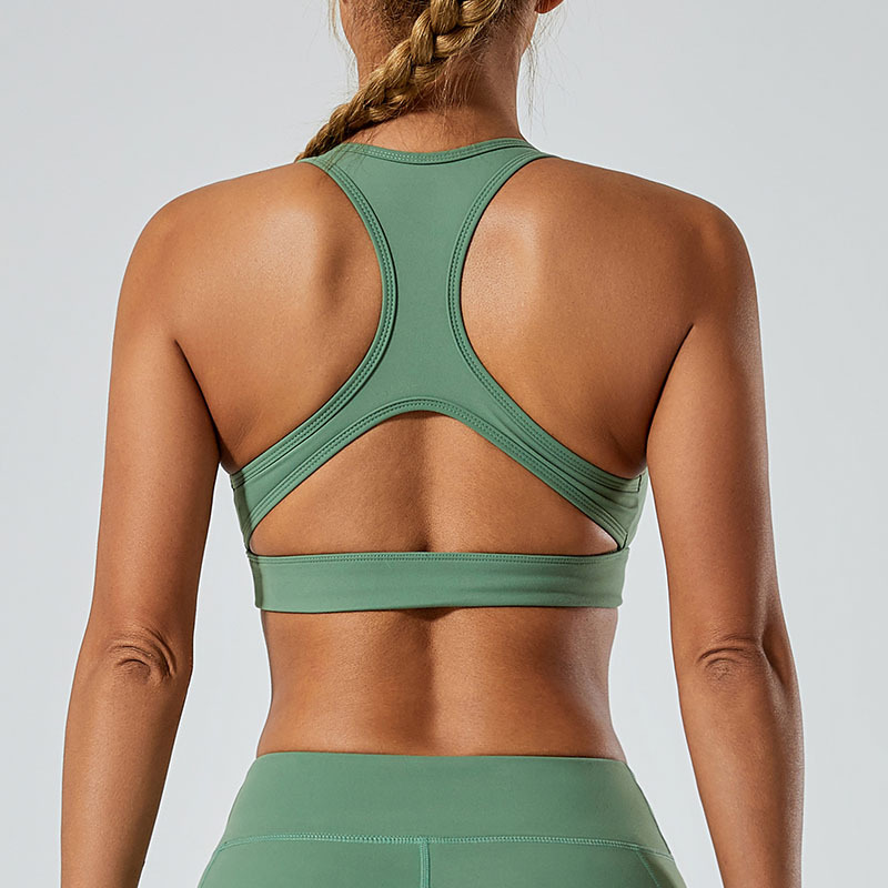Comercio exterior Europa y América sexy desnudo yoga sujetador deportivo desgaste exterior correr hermosa espalda fitness ropa interior deportiva de yoga ajustada