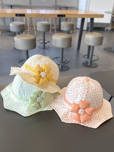 Children's Fisherman Hat Spring Summer Thin Model Baby Girl Fashion Sunshade Girl Versatile Wide Brim Sun Hat Princess Bowl Hat Spring Trend