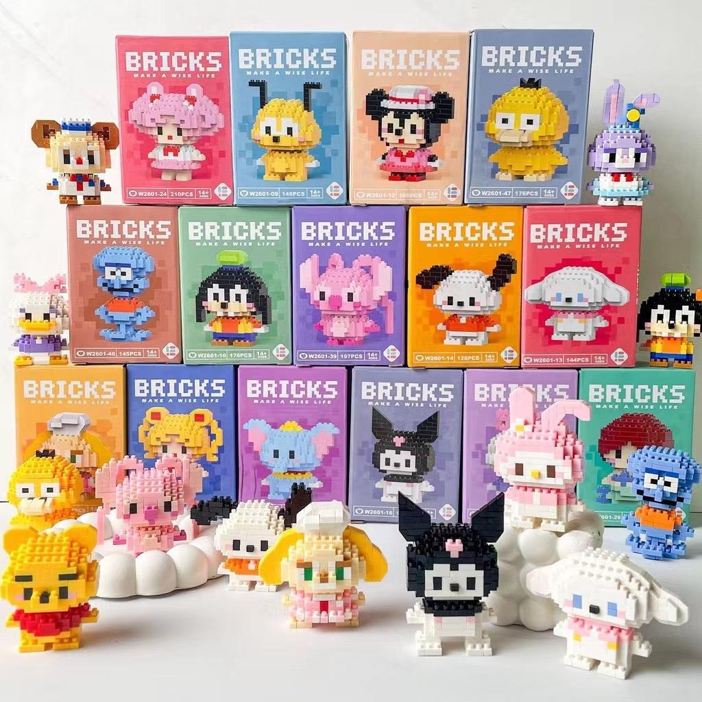 Compatible con muñeco de dibujos animados de huevo de animal de Lego, oso de fresa, bloques de construcción de Linna, juguetes educativos ensamblados para niños al por mayor