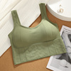 Autumn underwear, wireless bra, yoga clothing, tank top, square neckline, beautiful back