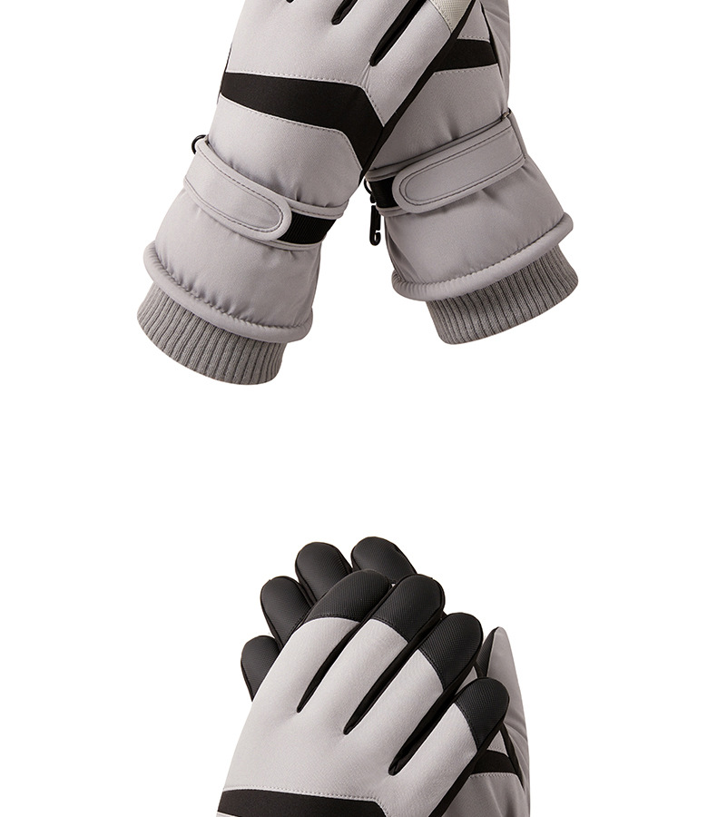 Men's and women's ski gloves winter outdoor riding electric bike with wool thickened anti-cold wind anti-water touch screen protective warm gloves_voghion.com