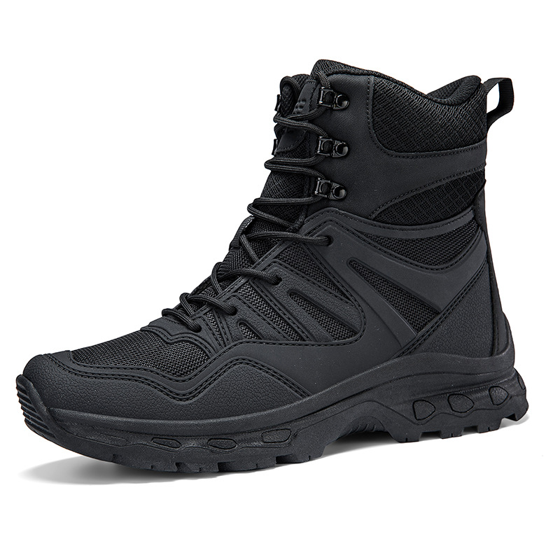 Hunting boots, mid-low hiking boots, large size outdoor shoes, non-slip camouflage army boots, combat boots for men, cross-border camping 3