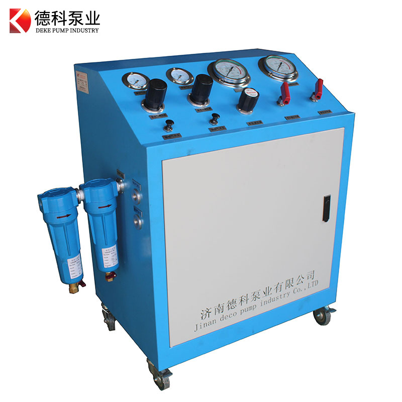 德科气体耐压检测设备氧气增压泵密闭性试验台全自动控制耐高压