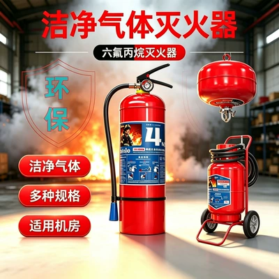 Hanging hexafluoropropane fire extinguisher 2kg 3kg 4kg 6kg 8kg for server rooms, portable ultra-clean gas automatic