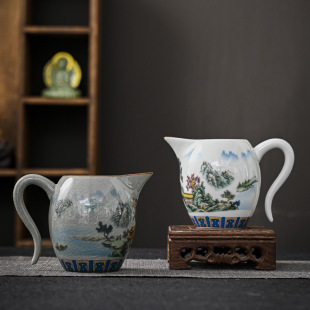 Jingdezhen Fair Cup Ceramic Classy Tea Divider Tea Leak New Tea Making Kung Fu Tea Set Tea Sea Anti-scalding Wholesale