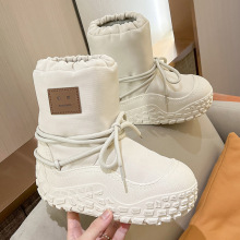 雪地靴女2023冬季新款加厚保暖套筒棉靴防滑耐磨休闲女生登月靴子