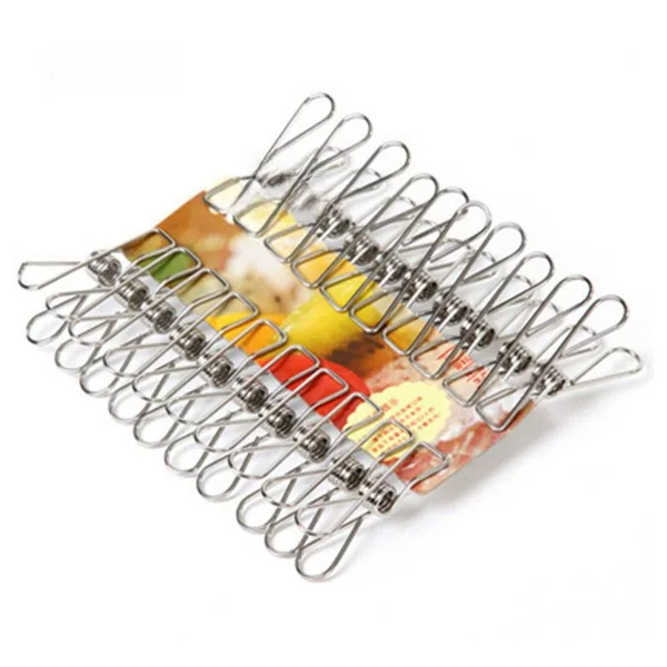 Stainless Steel Small Clip Spring Clip Quilt Clip Opening Windproof Clip Clothespin Sock Rack Drying Quilt Clip Mosquito Coil Clip