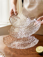 ✅水果盘家用客厅轻奢玻璃干果盘茶几高颜值前台糖果零食点心