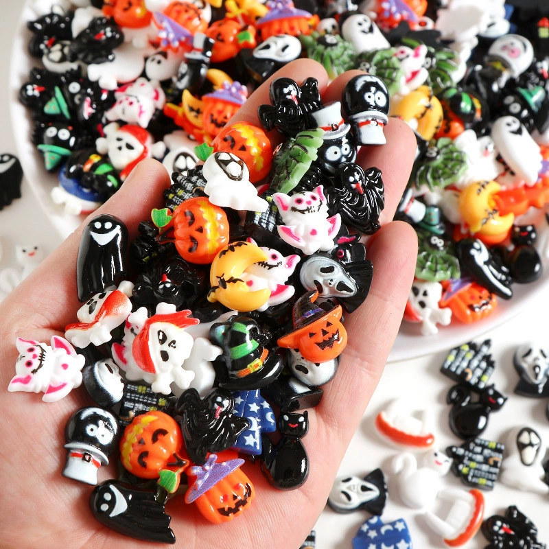 Обувь крокодила с призраком и тыквой на Хэллоуин, цветочные украшения из смолы, аксессуары для обуви «сделай сам», ювелирные аксессуары, оптовая продажа