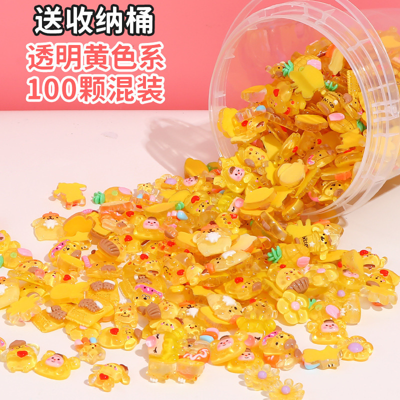 樹脂アクセサリーコレクション diy 手作りクリーム接着剤下駄冷蔵庫マグネットアクセサリー収納バケツアクセサリー材料|undefined