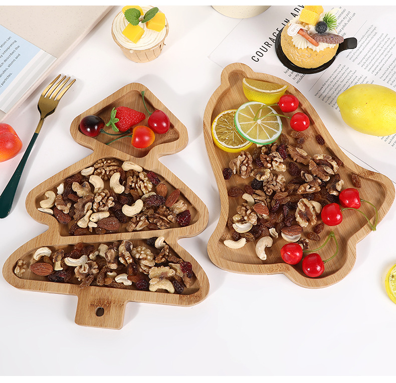 301g Weight plate Kitchen and drinking utensils Tableware Event & Party Supplies 1 Piece Quantity Daily, Party Occasion Bamboo Material Christmas Festival Solid Color Pattern Casual Style Christmas Casual Solid Color Bamboo Plate 1 Piece