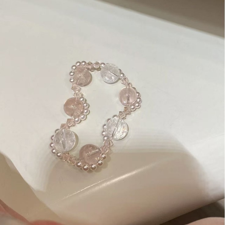 Transparent beaded bracelet