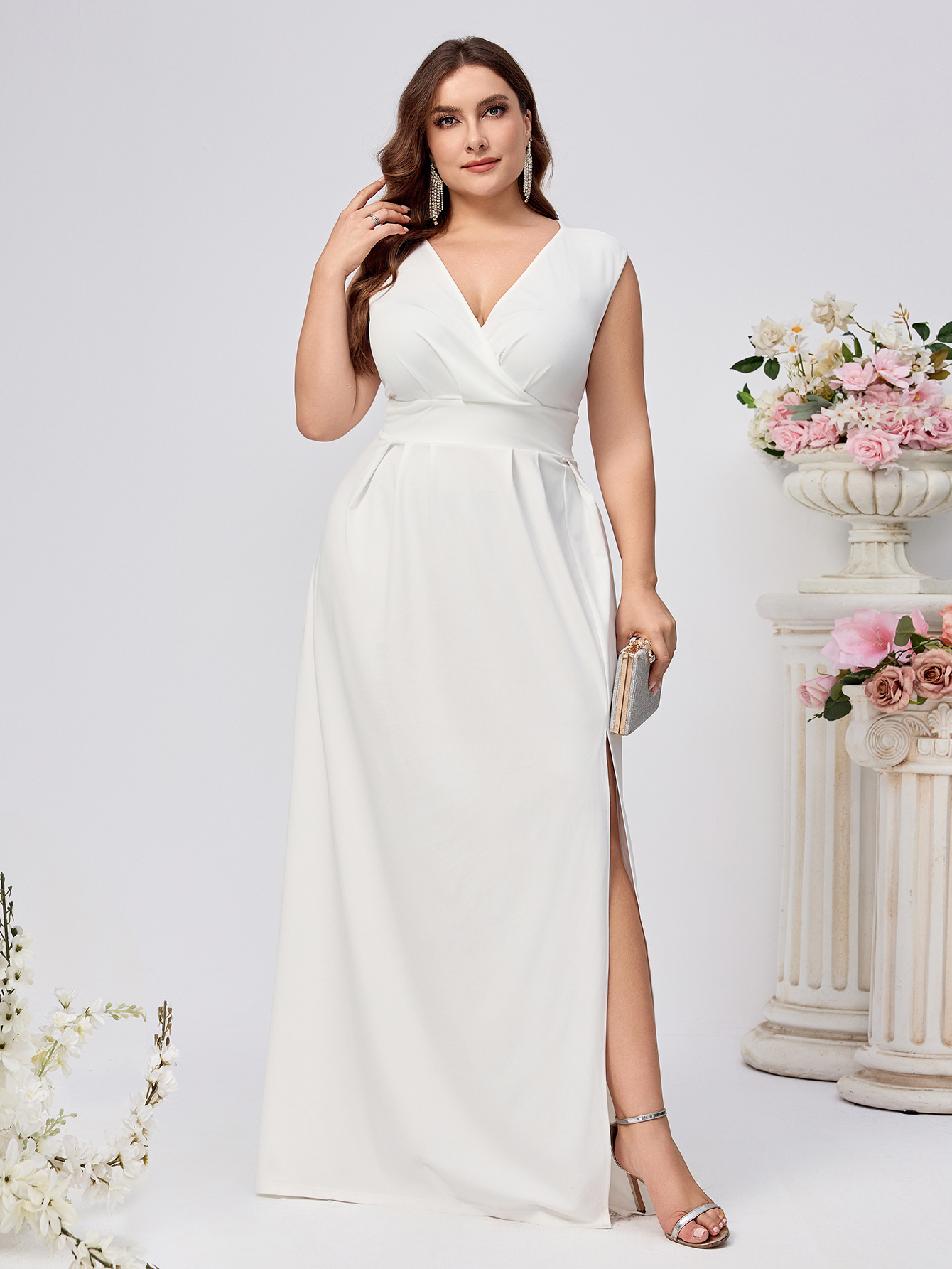 Vestido de talla grande Vestido de fiesta de gran venta Vestido de noche sexy europeo y americano Vestido sin tirantes de comercio exterior de Amazon