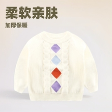 【年末清仓85折】中大童厚款秋冬女童毛衣加厚保暖初中生韩版学生