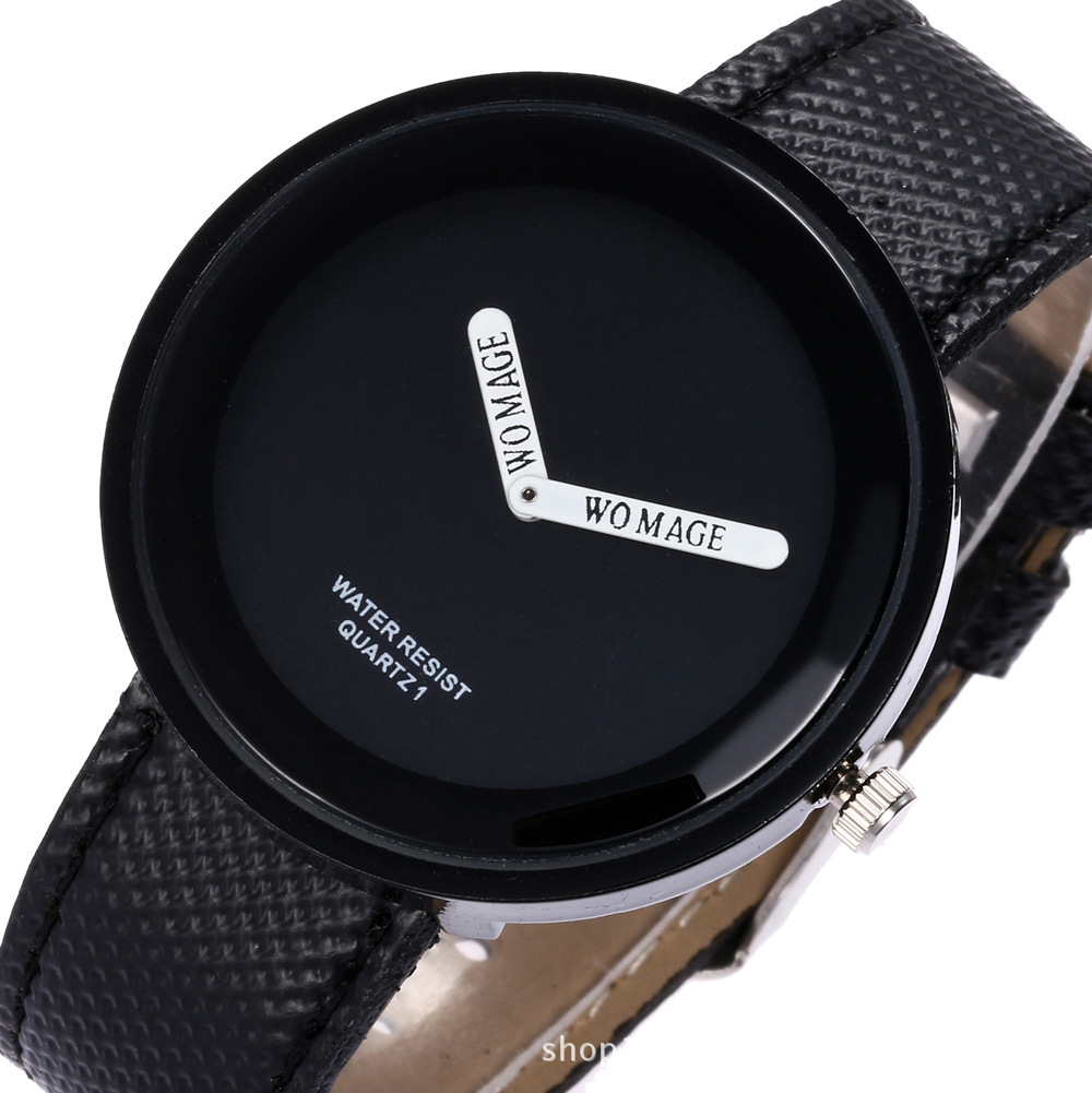 Unisex Gender Casual Solid Color Buckle Quartz Women's Watches