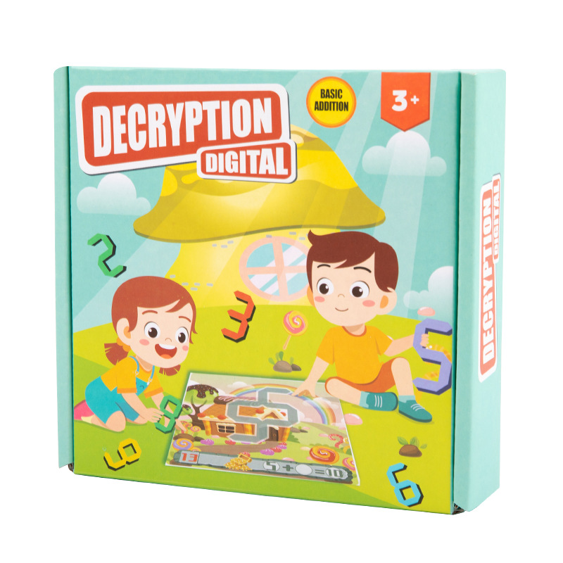 Juego de descifrado de números de madera transfronterizos Aprendizaje de matemáticas para niños Educación temprana Rompecabezas cognitivo Solución de formas Juguetes de educación temprana