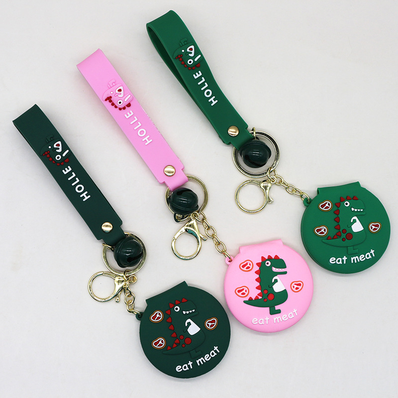 Nuevo espejo redondo pequeño portátil de dibujos animados lindo corazón de niña espejo de maquillaje plegable dormitorio vestidor espejo venta directa de fábrica