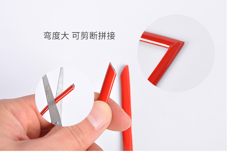 Car Trim strip car window light strip red chrome strip middle mesh car body door bumper self-adhesive light strip