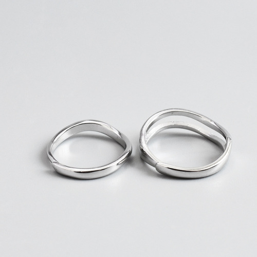[Fit] Original niche design ring s925 sterling silver couple ring fashionable men and women live ring jewelry
