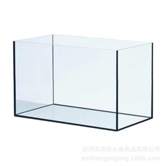 長方形の水槽のデスクトップの小型ガラスの黒い枠は簡単です。