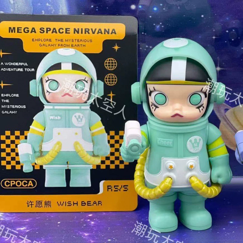 Коллекционная серия Bubble Mart Mega Space Molly Astronaut Jasmine второго поколения — коробка-головоломка ручной работы